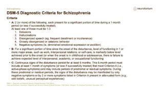 Schizophrenia – Definitions and Diagnosis – slide 24